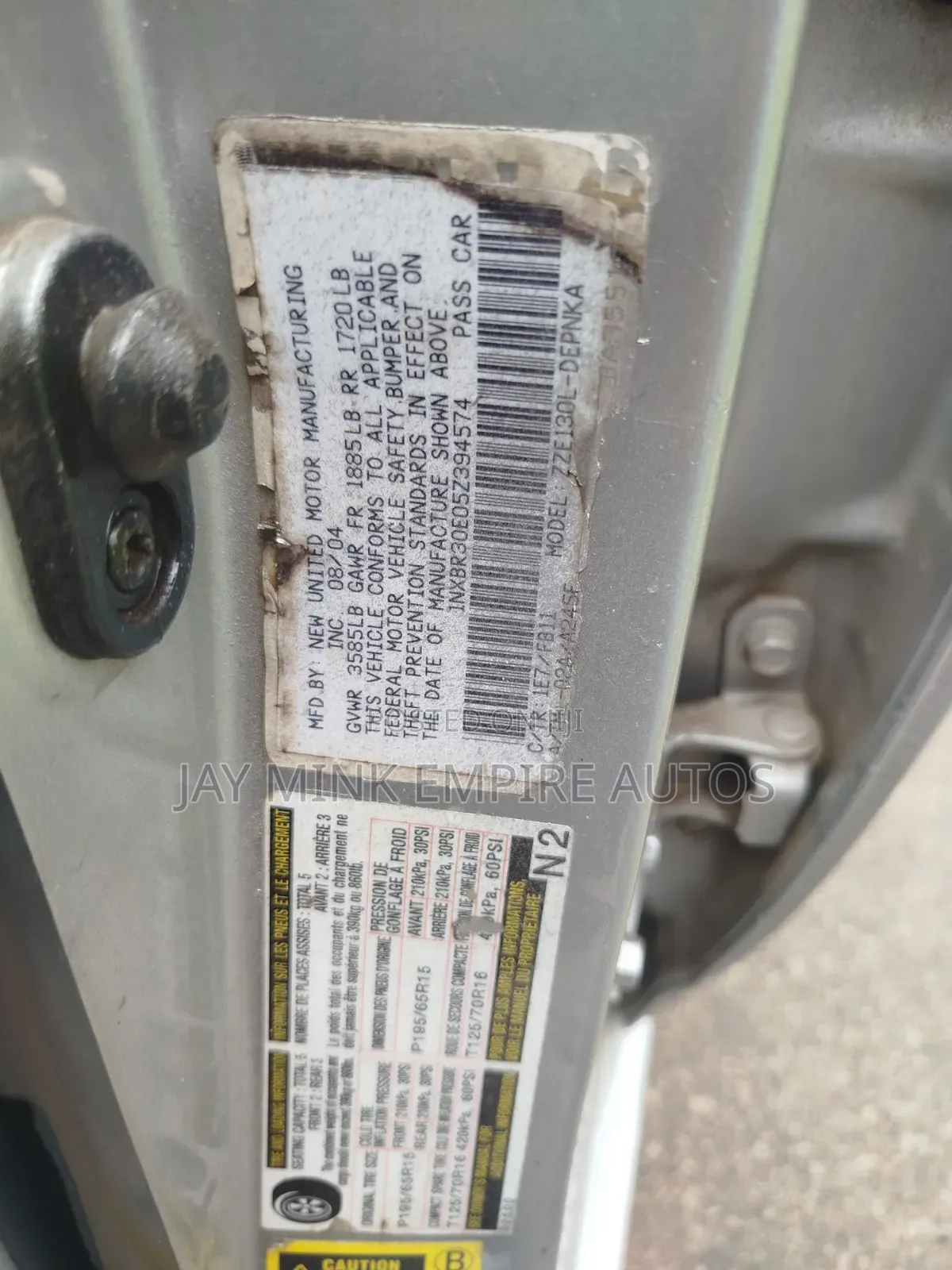 Toyota Corolla 2006 Silver