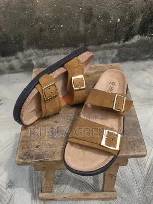 Golden Brown Suede Leather With Birkenstock Sole