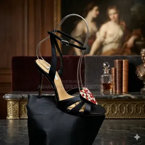Authentic Aquazzura Love Link Satin Sandals – (Brand New)
