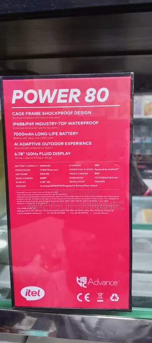 New Itel Power 80 128 GB