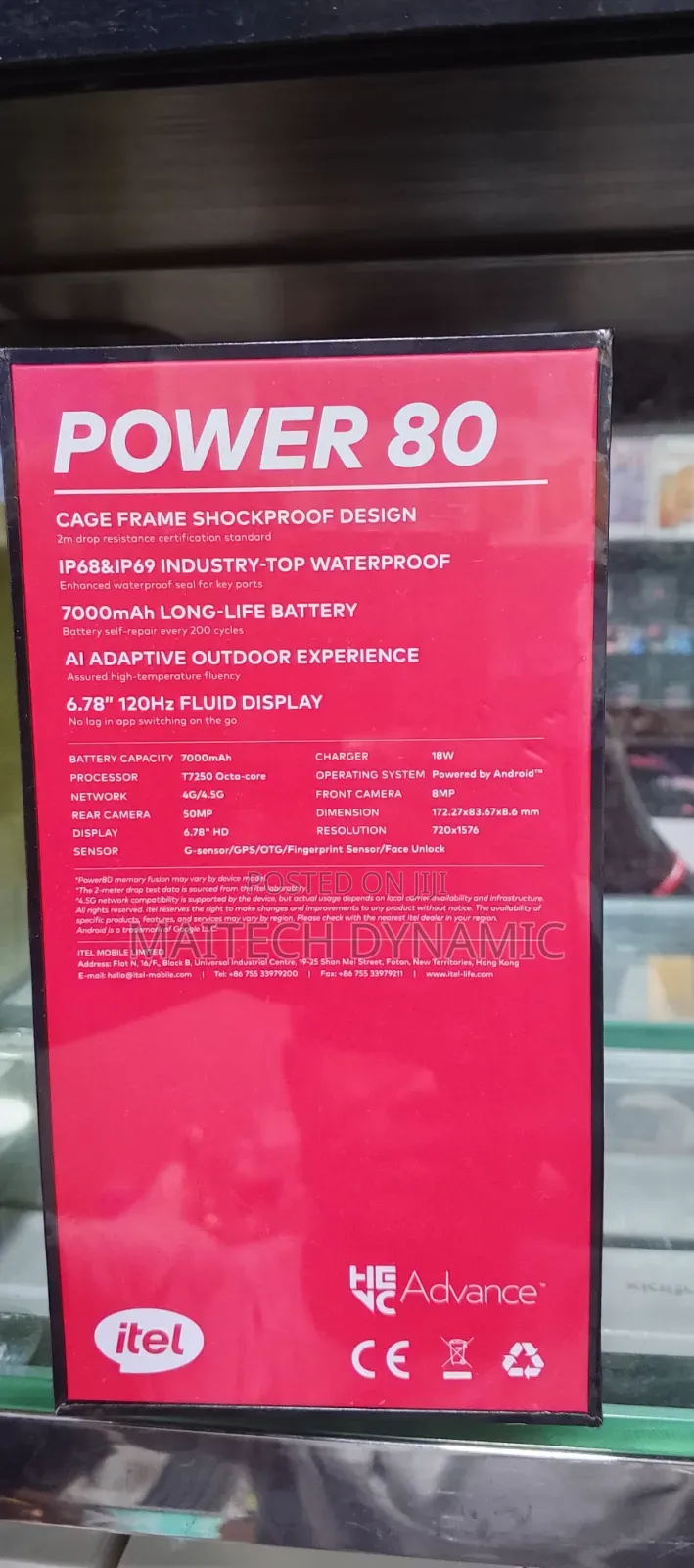 New Itel Power 80 128 GB