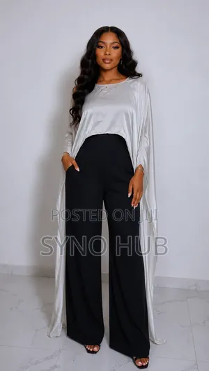 Lovely,Stylish Cream and Black Jumpsuit