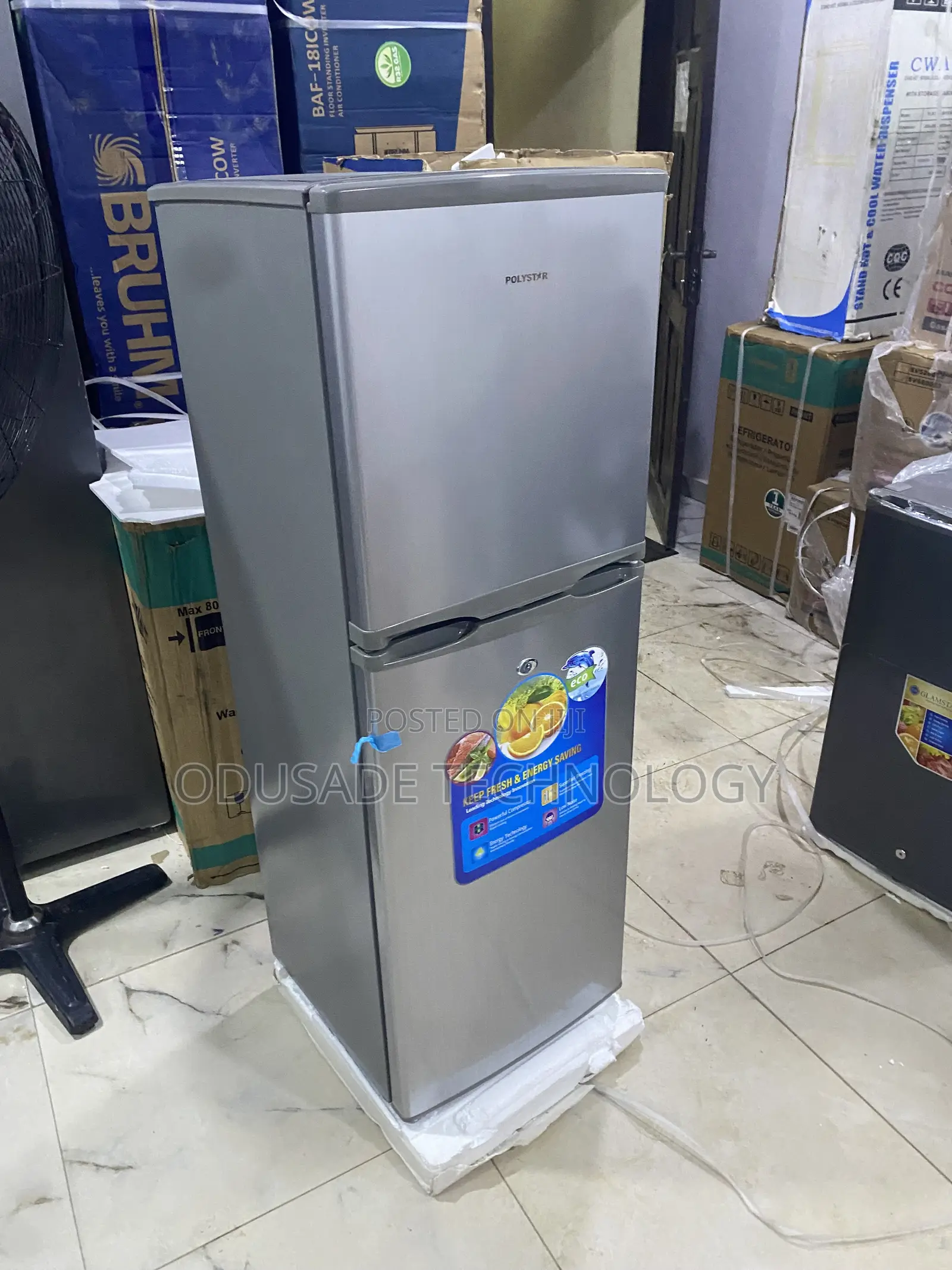 Polystar Elegant Silver Fridge 142l