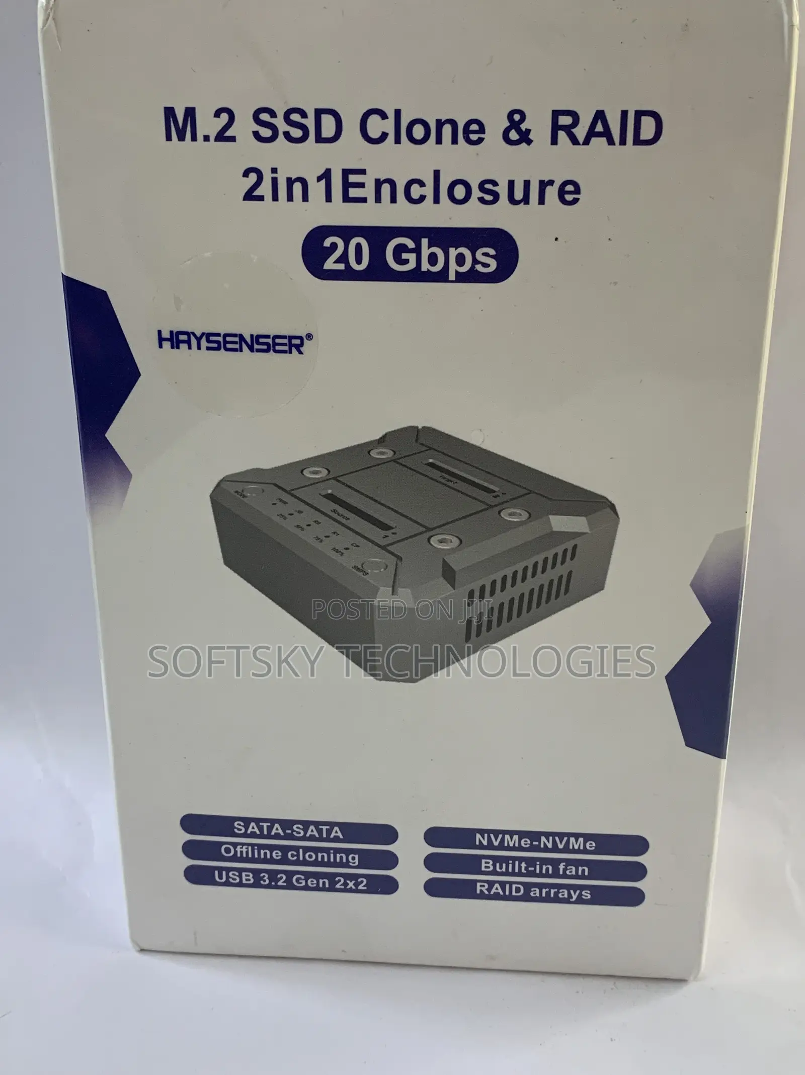 Haysenser M.2 SSD Clone and Raid 2in1 Enclosure