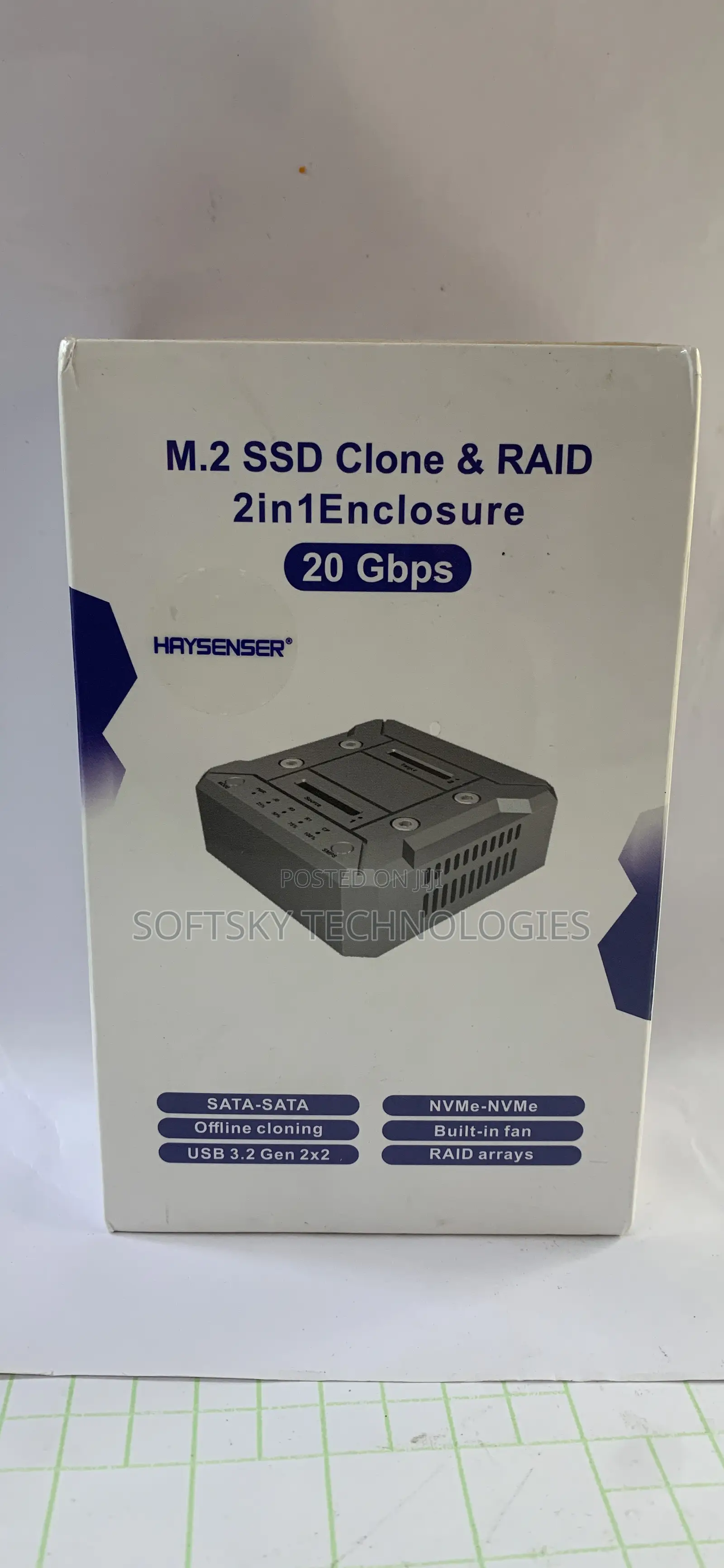 Haysenser M.2 SSD Clone and Raid 2in1 Enclosure