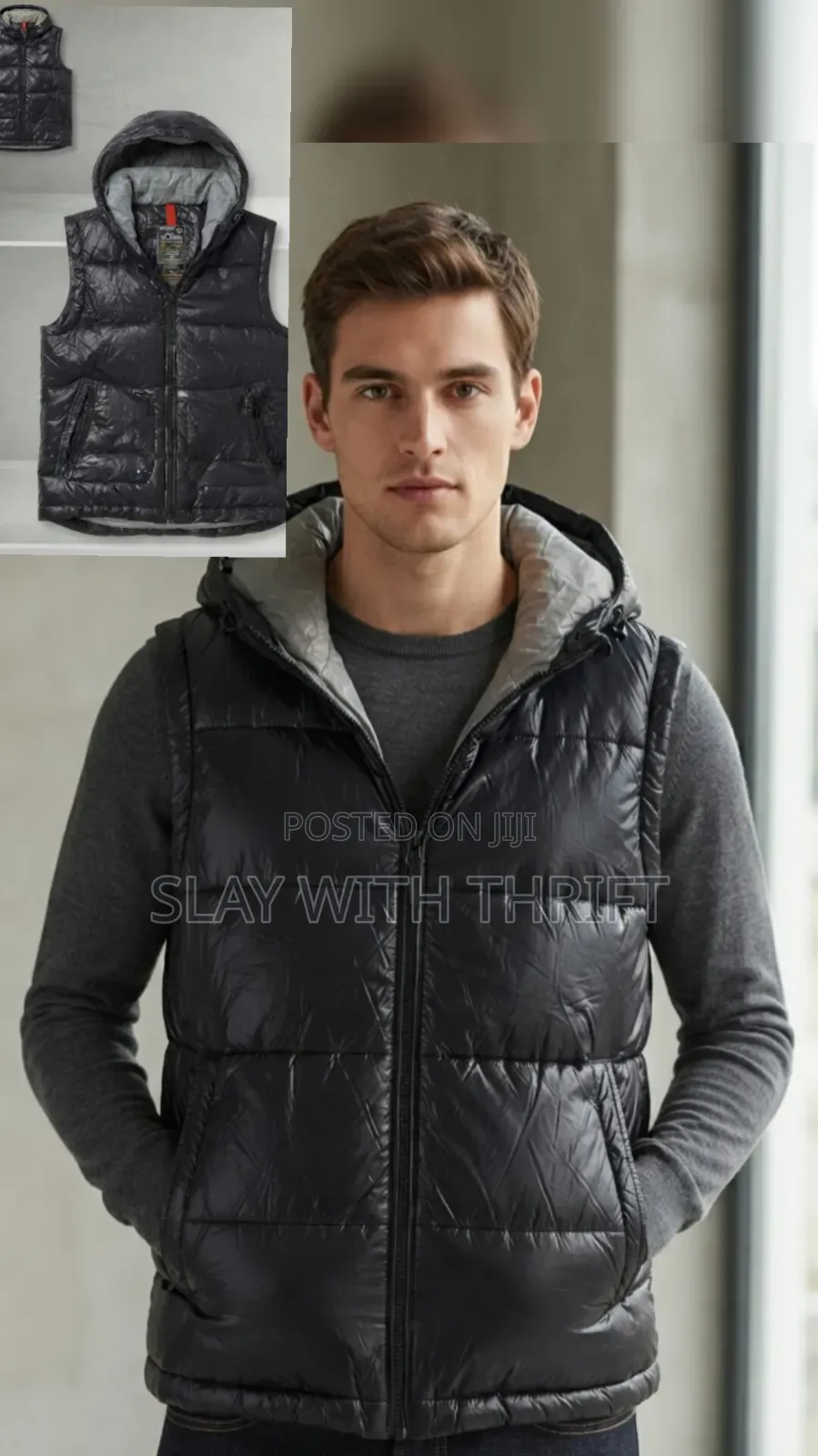 Thrift Puffer Leather Jacket
