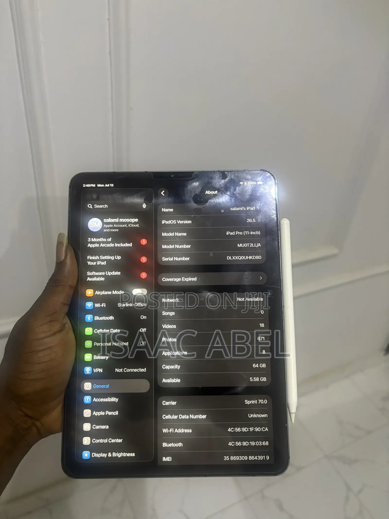 Apple iPad Pro 11 (2024) 64 GB Silver