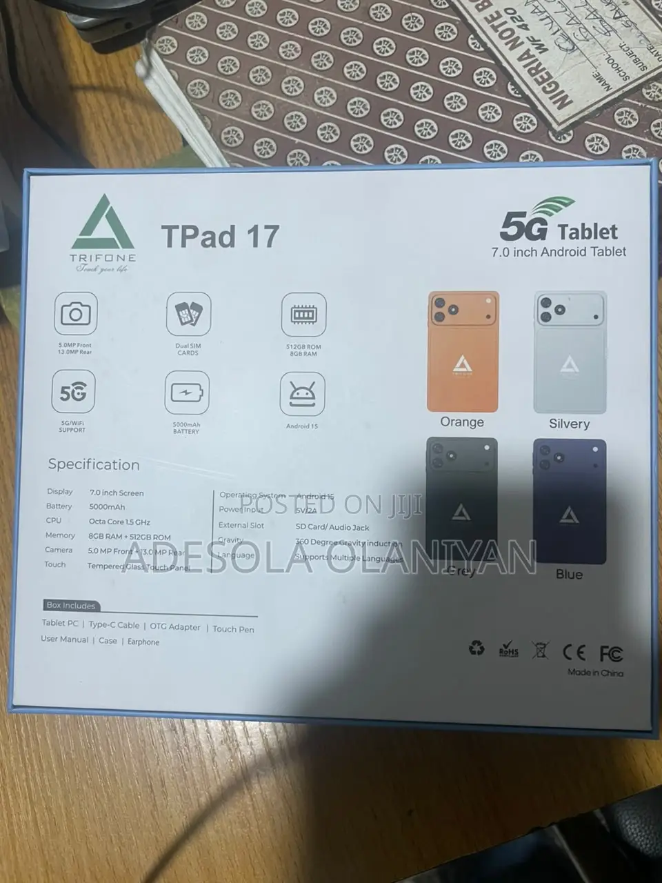 New Trifone TPad 17 8 GB Blue