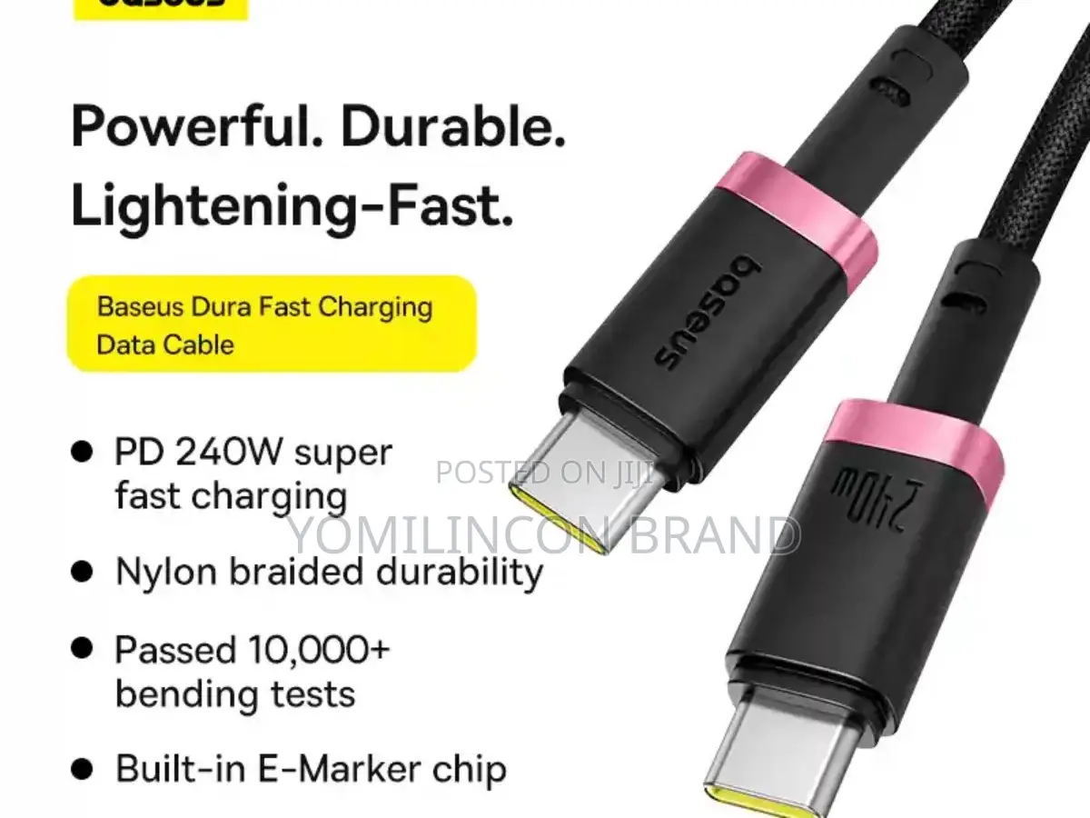 Baseus Dura Usb-c To Usb-c 240w Fast Charging Data Cable+ Black