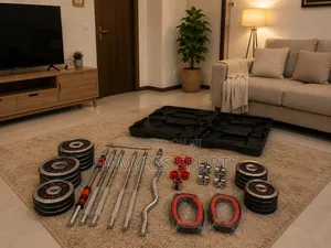 58kg Adjustable Dumbbell Set With Kettlebell