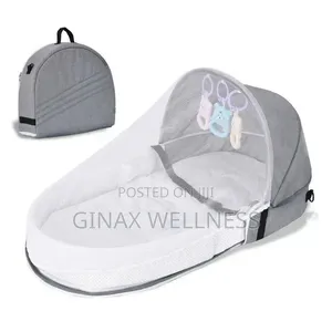 Portable Baby Bed Bag With Mosquito Net and Diaper Organizer (0-10m)