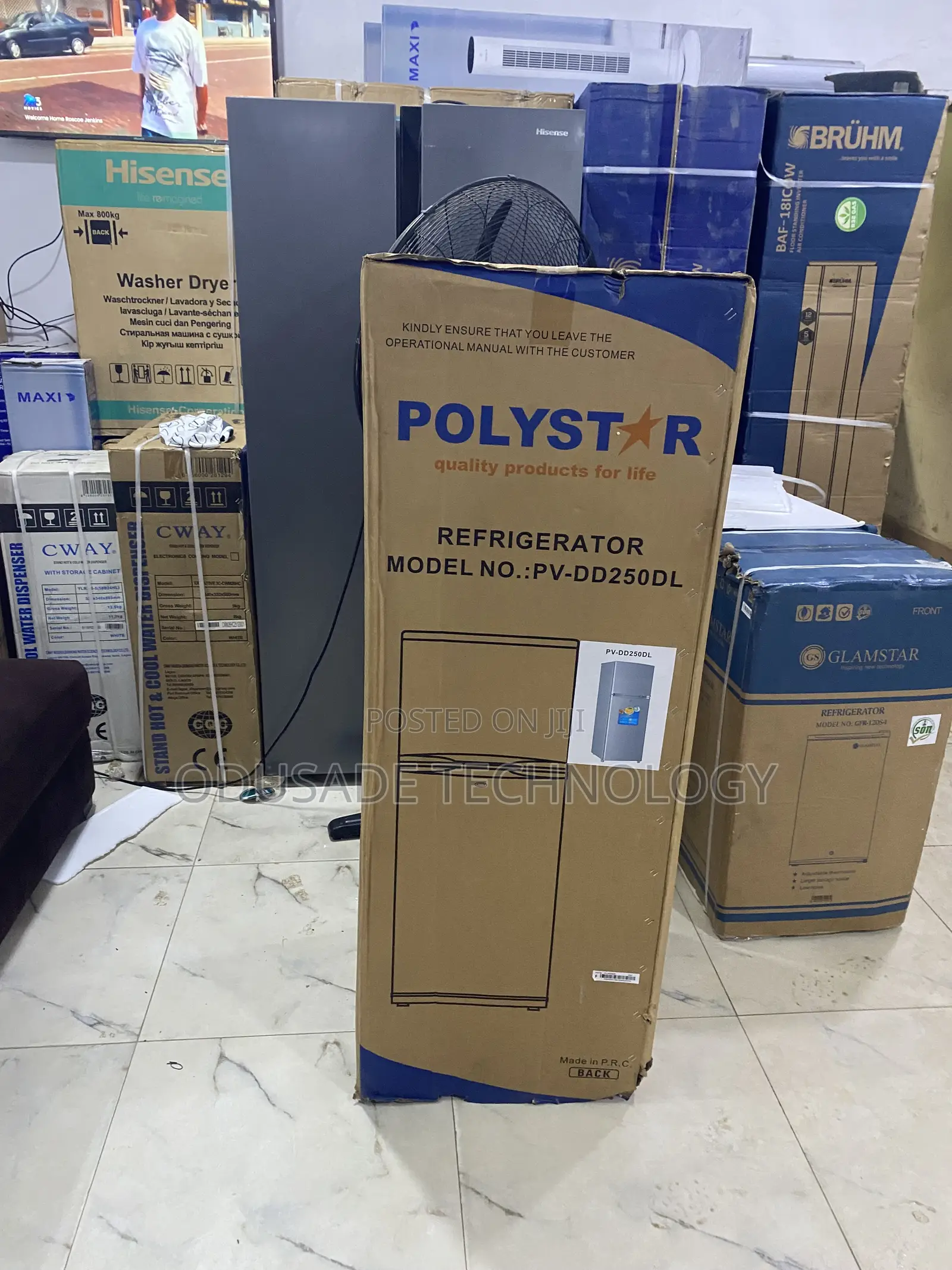 Polystar Refrigerator With Spacious Freezer 142l