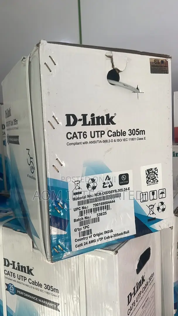 D-Link Cat6 24 Awg Utp 305m Cable