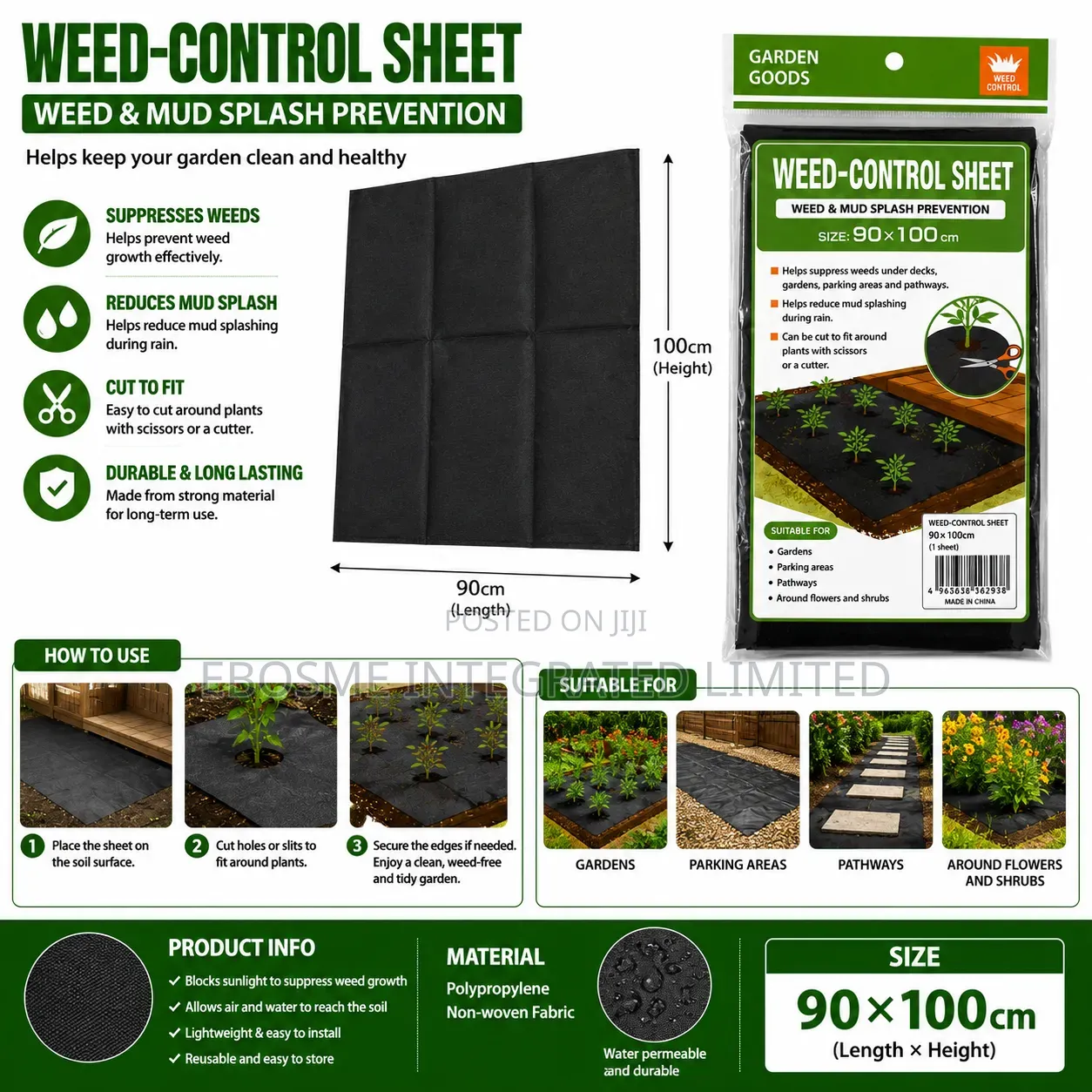 Garden Weed Control Sheet