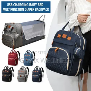 Multifunctional Baby Bed Backpack And Organizer With Usb Port And Net