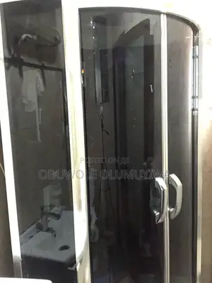 Luxury Corner Shower Cabin - Black Glass | Magodo Phase 2