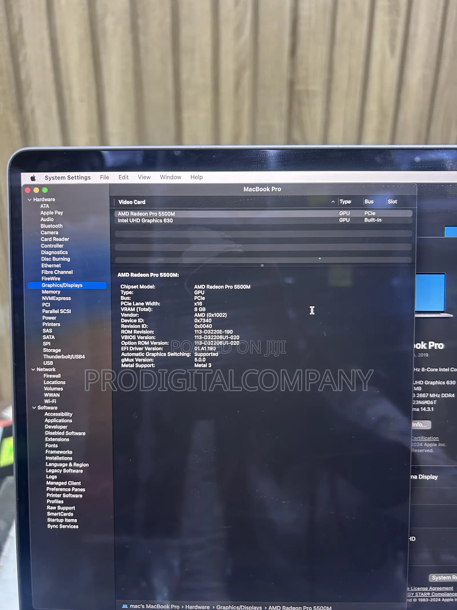 Laptop Apple MacBook Pro 2019 32GB Intel Core i9 SSD 1T