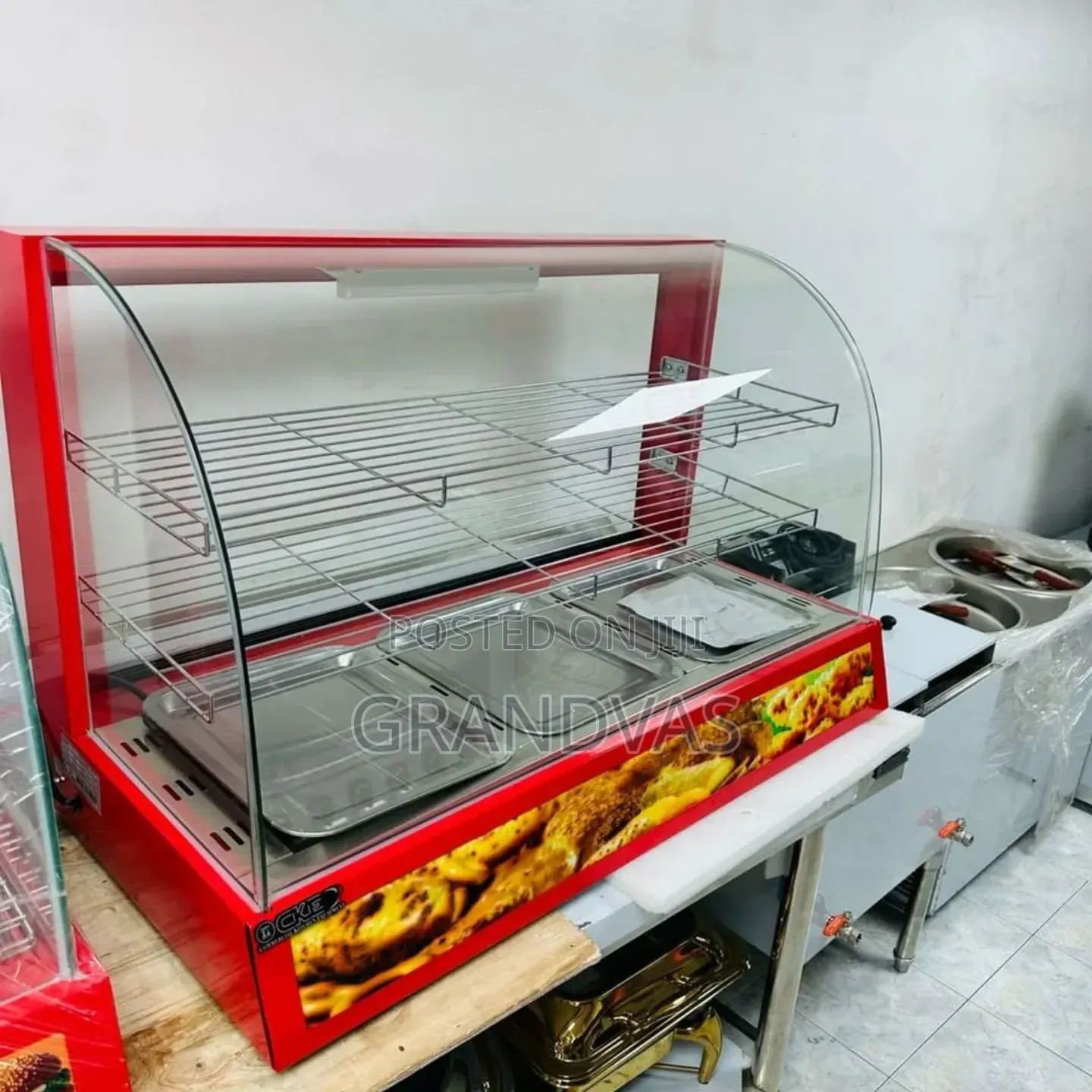Snacks Warmer Red 3 Plate