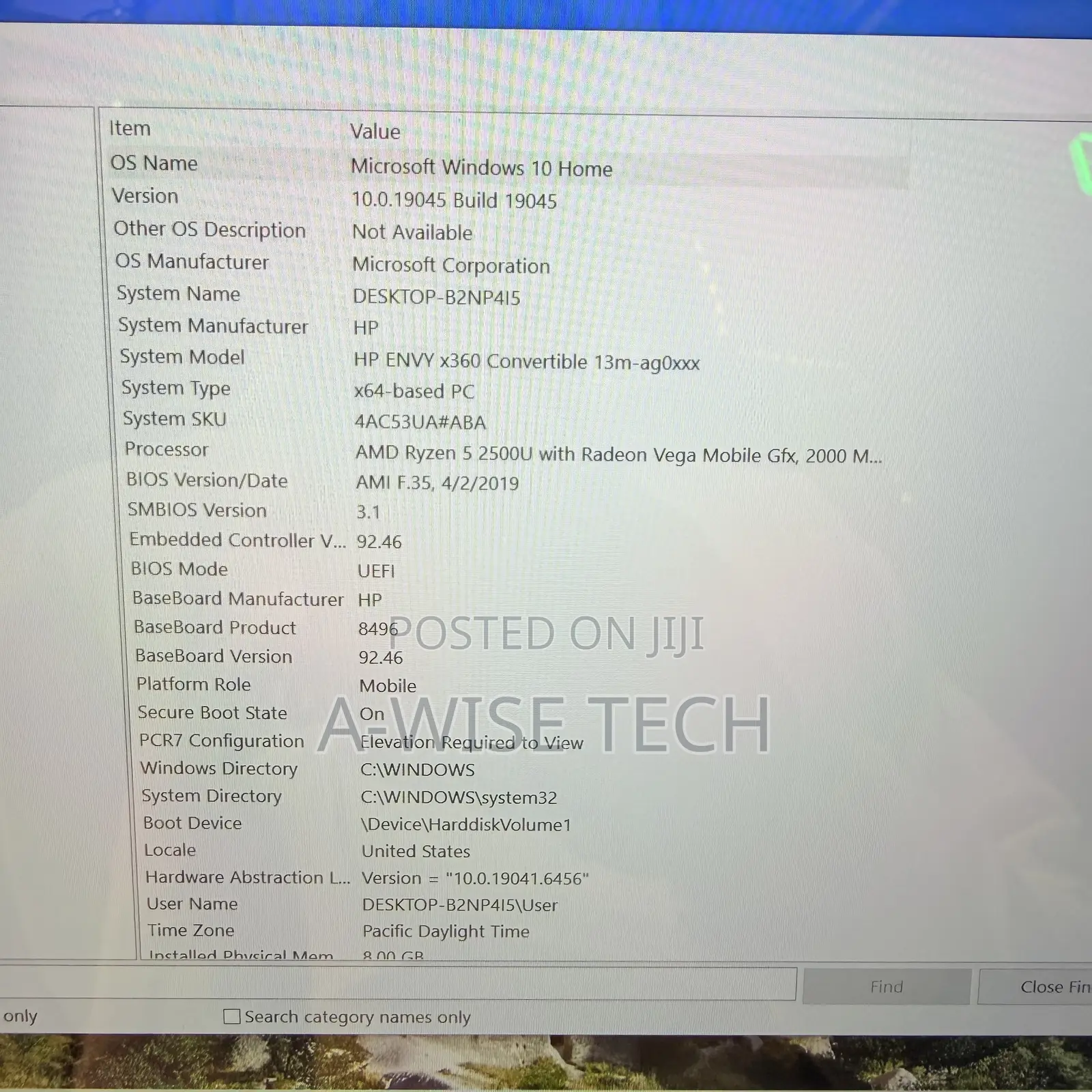 Laptop HP Envy X360 8GB AMD Ryzen 5 SSD 256GB