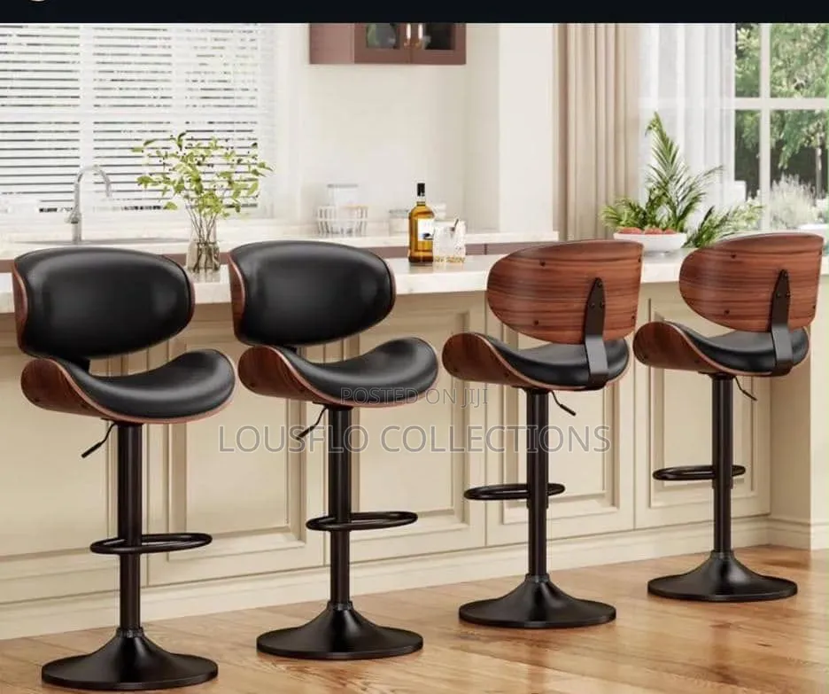 Quality Leather Adjustable Height Bar Stool
