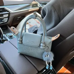 Blue Jean Bag With Labubu