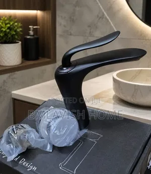 Mmaat Black Single-Handle Basin Mixer Tap With 5years Guarantee