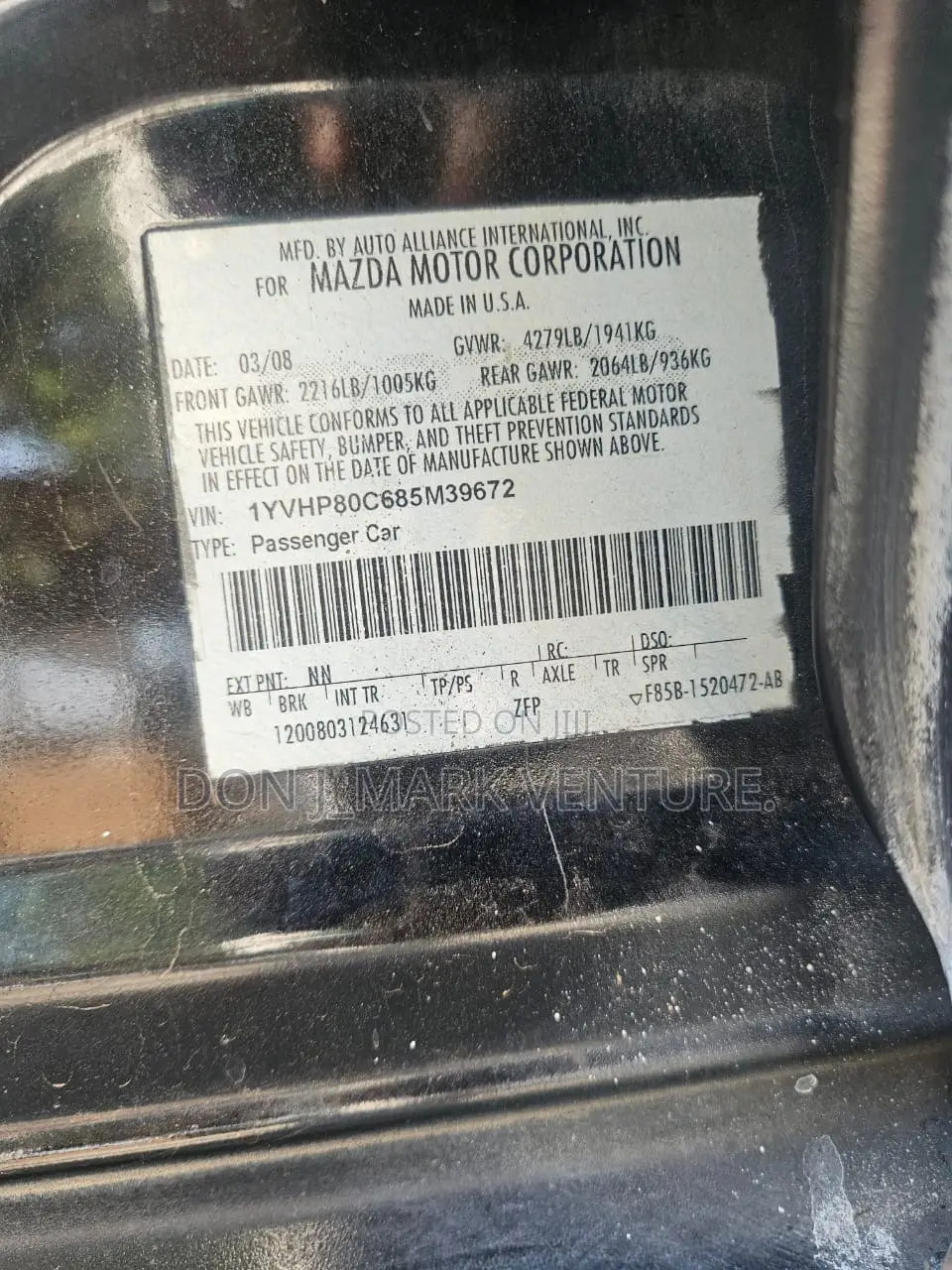 Mazda 6 2008 Gray