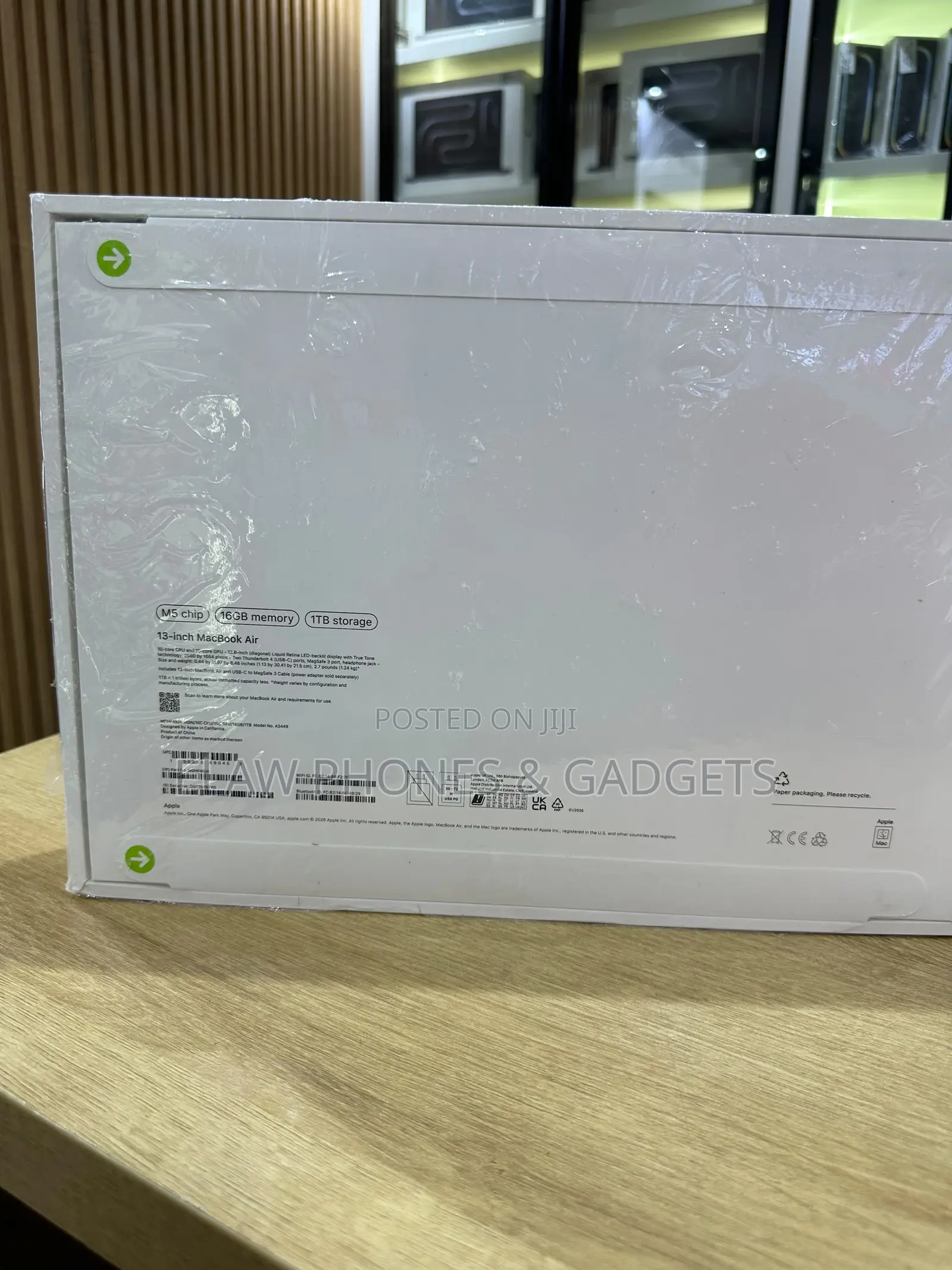 New Laptop Apple MacBook Air 2026 M5 16GB Apple M5 SSD 1T