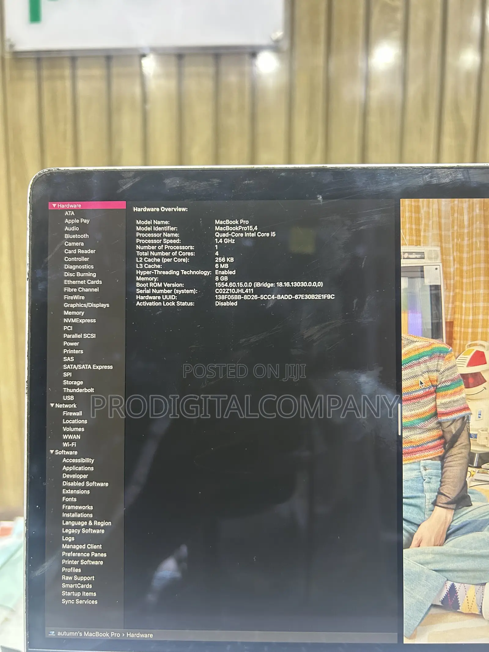 Laptop Apple MacBook Pro 2019 8GB Intel Core i5 SSD 128GB