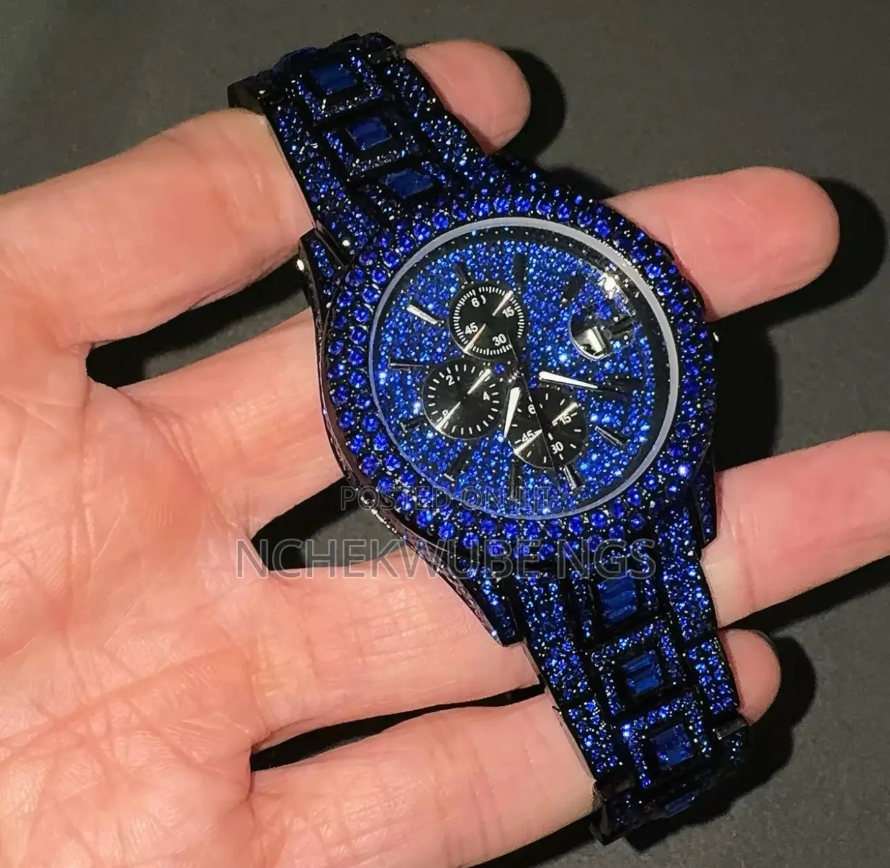Luxury Starry Sky Watch Blue Diamond