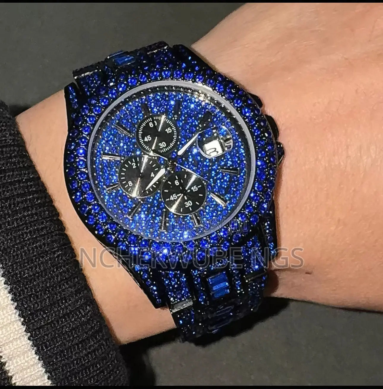 Luxury Starry Sky Watch Blue Diamond
