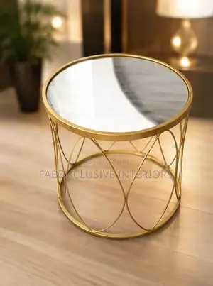 2-in-1 Luxury Mirror Face Center Table