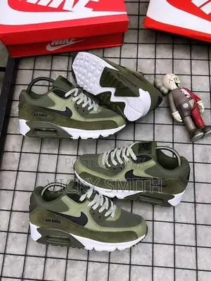 Air Max 90 Men's Casual Running Sneakers – Olive Green