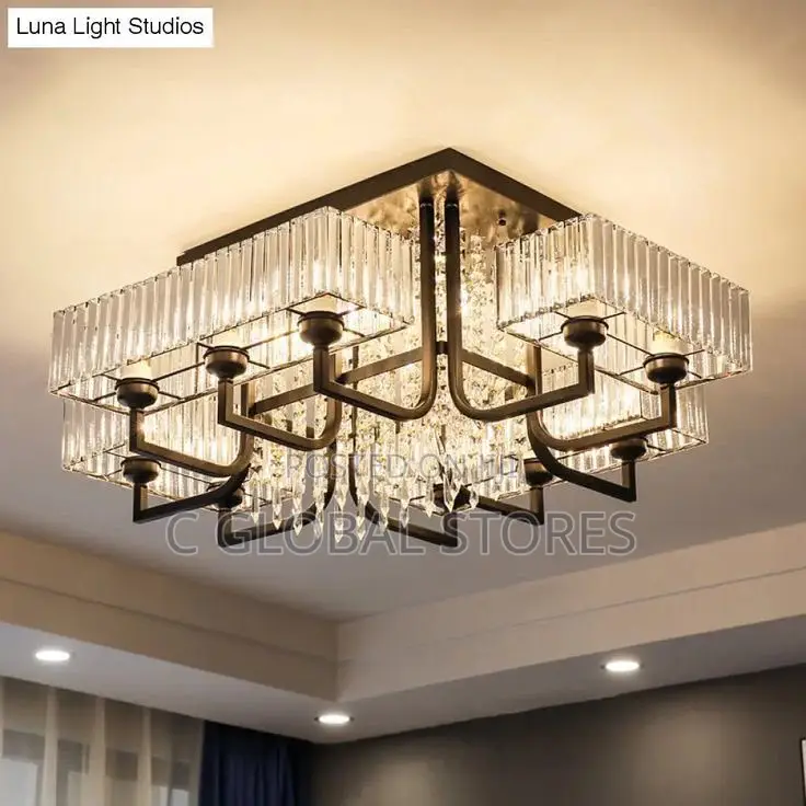 1000mm Flush Crystal Chandelier