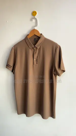 Men's Brown Performance Polo Shirt – Casual Lightweight