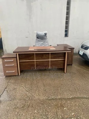 Imported Executive Office Table, Extension, Drawer and Ceo Chair