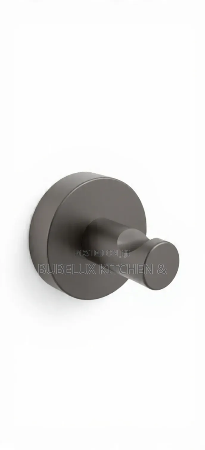 Matte Black Robe Hook | Modern Bathroom Towel Coat Hook