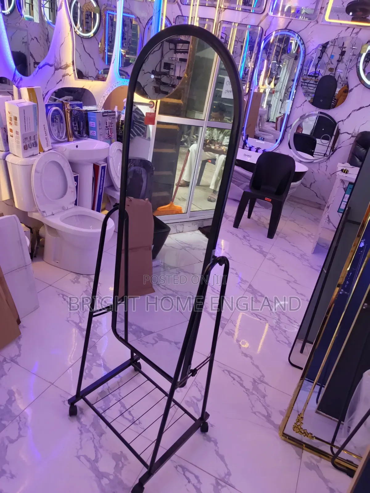 Standing Mirror With Shoe Rack