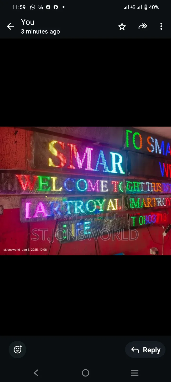 Led Digital Scrolling Signage