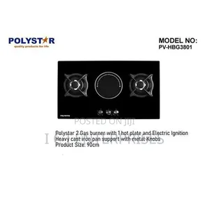 Polystar 2 Gas Burner With1 Hot Plate and Electric