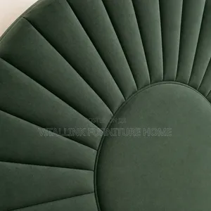 Luxury Sage Green Sunburst Upholstered Bed Frame