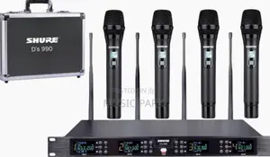  Shure d'S 990 - 4 Wireless Microphones + Receiver + Cas