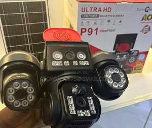 4lense 4camera Double Panel Solar CCTV