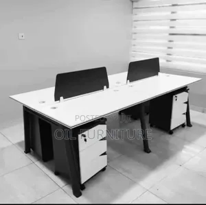 ​Premium4-Seater Office Workstation Desk With3-Drawer Mobile Pedestals