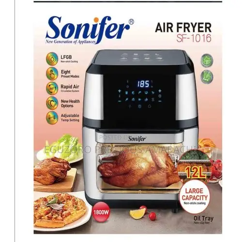 Sonifer Multipurpose Air Fryers - 12litres-1800w