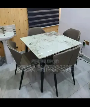 4 Seater Enzo Marble Dining
