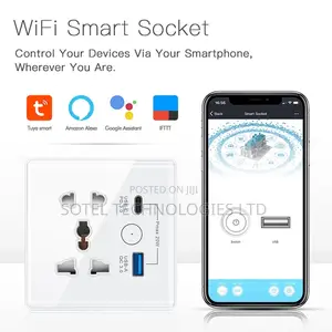 1 Way Wifi Smart Socket Tuya Smart Life Alexa Plug