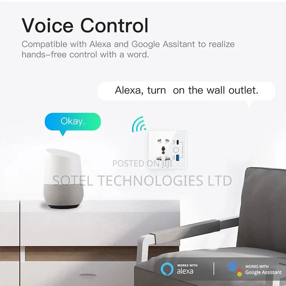 1 Way Wifi Smart Socket Tuya Smart Life Alexa Plug