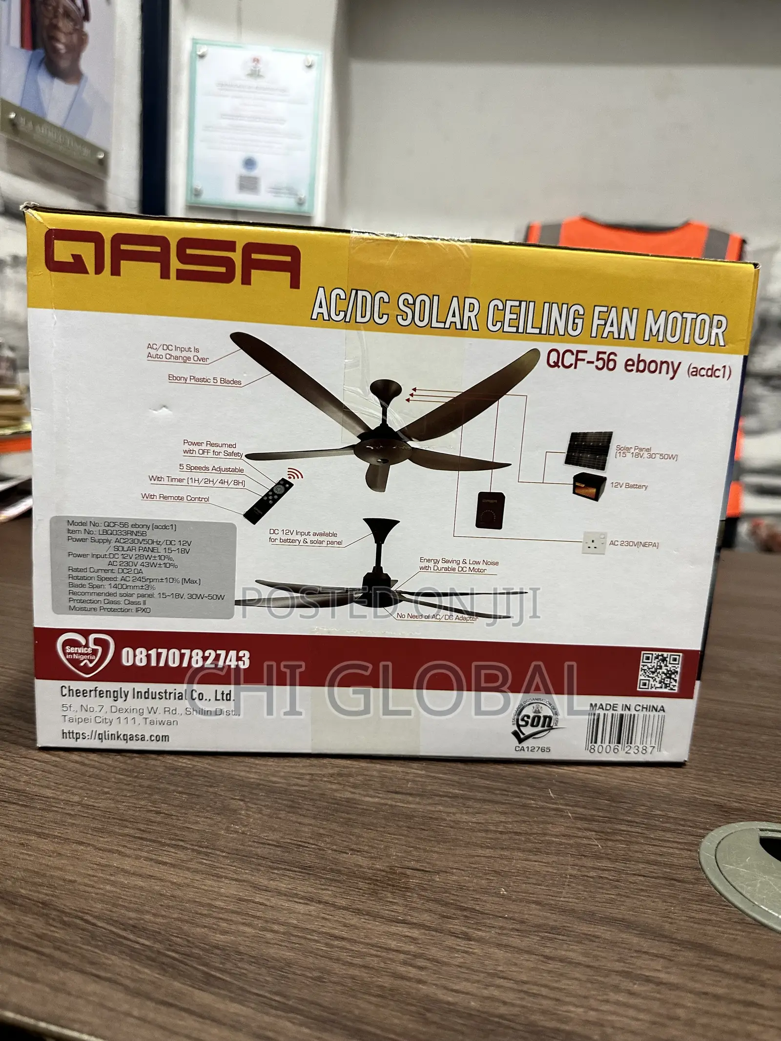 Gasa Ac/Dc Solar Ceiling Fan