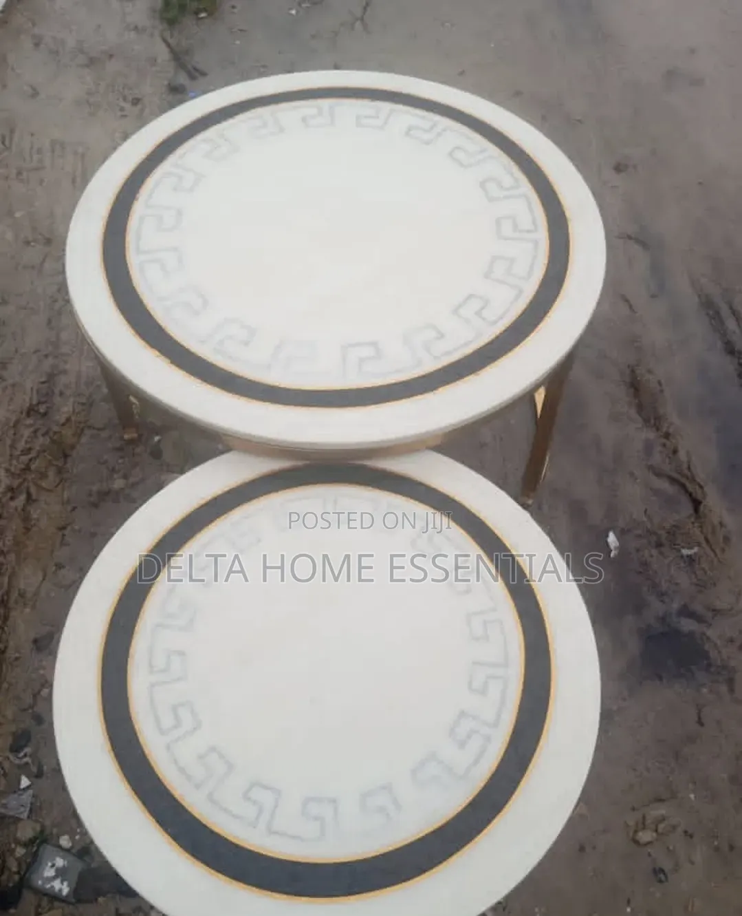 Luxury Marble-Top Nesting Coffee Tables (Set of 2)